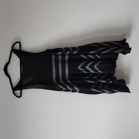 Free People Voile Trapeze Slip Dress Top Lace Polka Dots - Picture 7 of 9